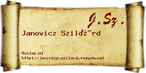 Janovicz Szilárd névjegykártya