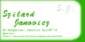 szilard janovicz business card